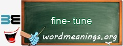 WordMeaning blackboard for fine-tune